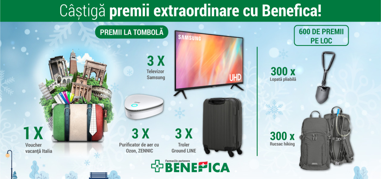 Campania Câștigă premii extraordinare cu Benefica!